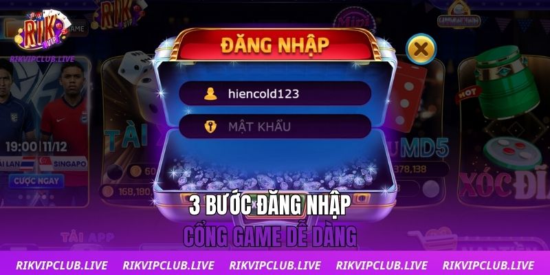 3 bước đăng nhập cổng game dễ dàng