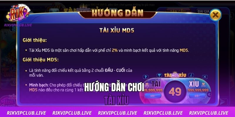 Hướng dẫn chơi Tài Xỉu