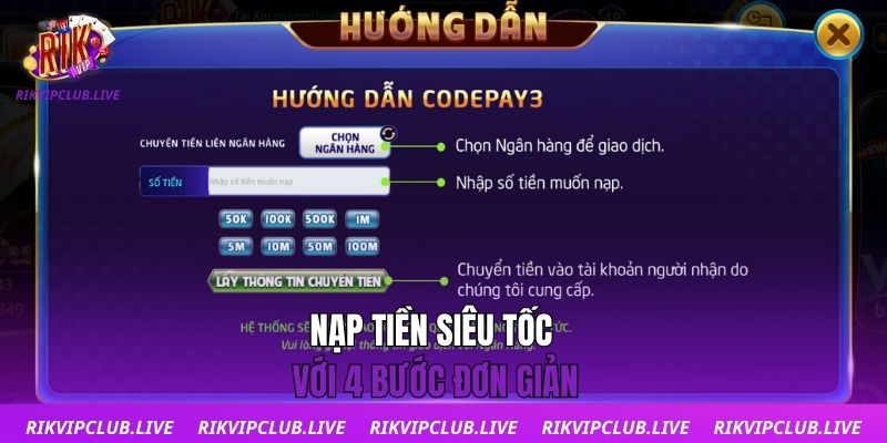 Nạp Tiền Nạp tiền siêu tốc với 4 bước đơn giản